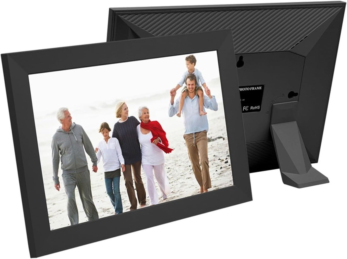 Digitale Fotolijst - Smart WiFi Display - Foto's Delen - HD Touchscreen - 10 Inch - Zwart