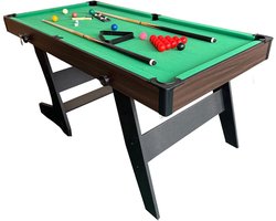 Biljarttafel - Snookertafel - Spel en recreatie - Inklapbaar en compleet - 6 voet - Groen