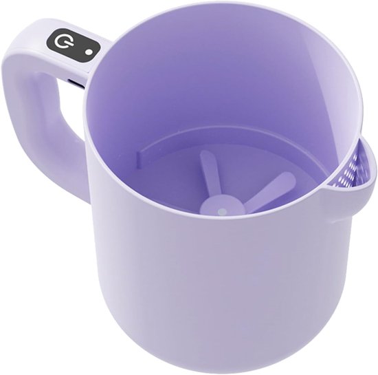 Elektrische Eierklopper - Keukenmixer Roomklopper - Beslag Maken - Zelfreinigend Systeem - 1 Liter Capaciteit - Paars van Merkloos — afbeelding 4