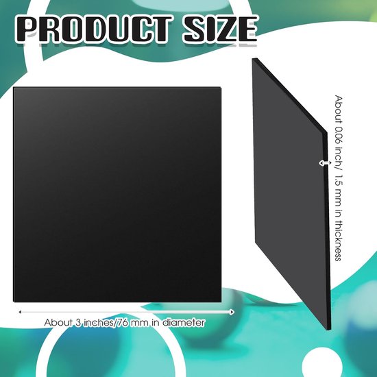 Biljart Tafel Shims - Pool Tafel Levelers - Tafel Stabiliseren - Duurzaam Rubber Materiaal - 3 Inch Diameter - Zwart — afbeelding 3