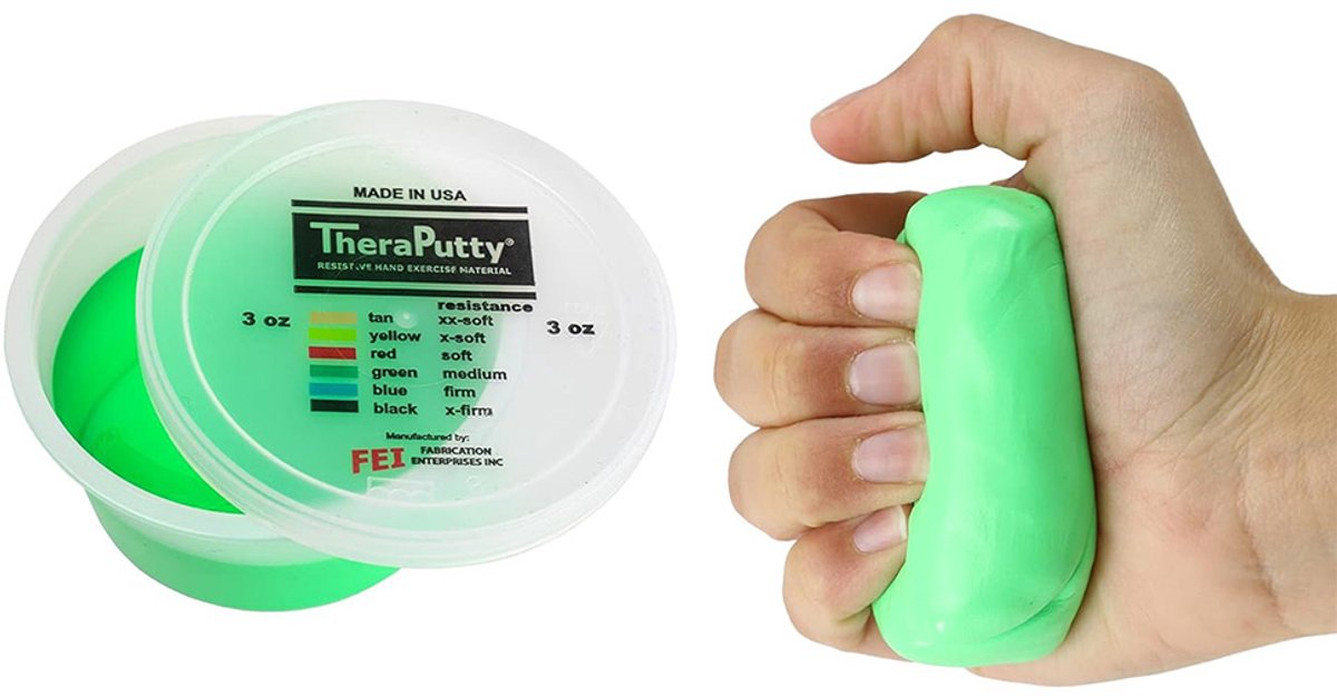 TheraPutty® – De Originele Handtrainer Kneedklei – 85 gram – Medium – Groen