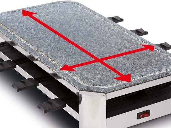 Steengrill Raclette - Buitengrill Bakplaat - Gezellig Eten - Natuursteen Oppervlak - 49.5x27cm - Zwart Inox — afbeelding 5