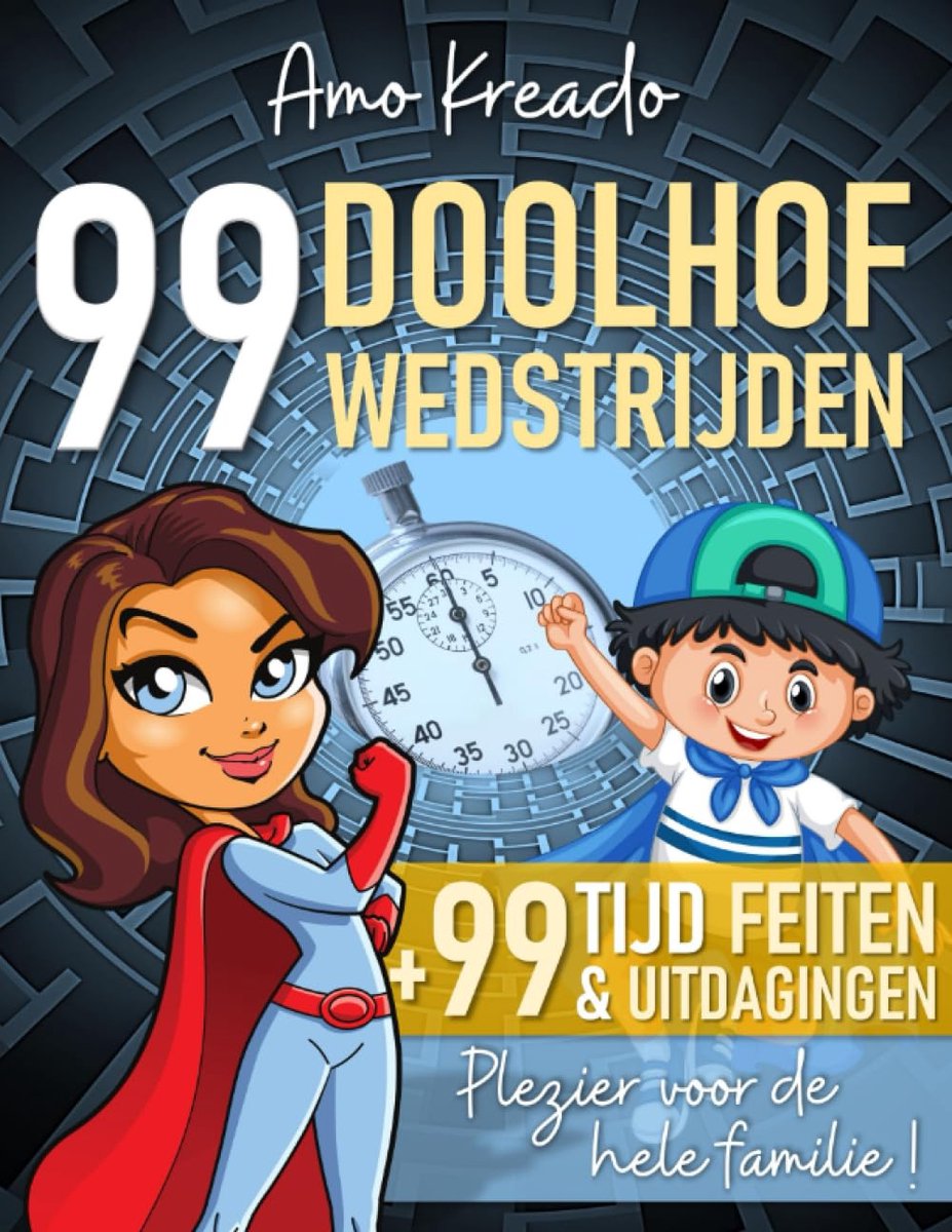 Doolhof Wedstrijden - Puzzelboek Spelletjes - Familie Plezier - Leerrijke Weetjes - 21.6 x 27.9 cm