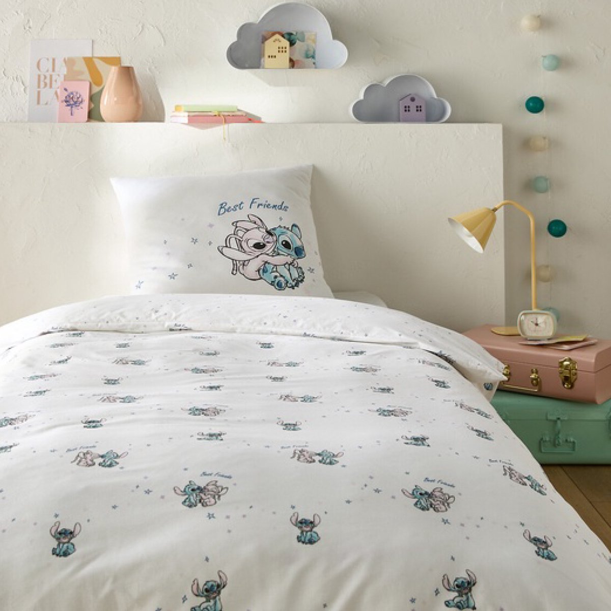 Disney Lilo & Stitch Dekbedovertrek Best Friends - 140 x 200 + 63 x 63 cm - Katoen