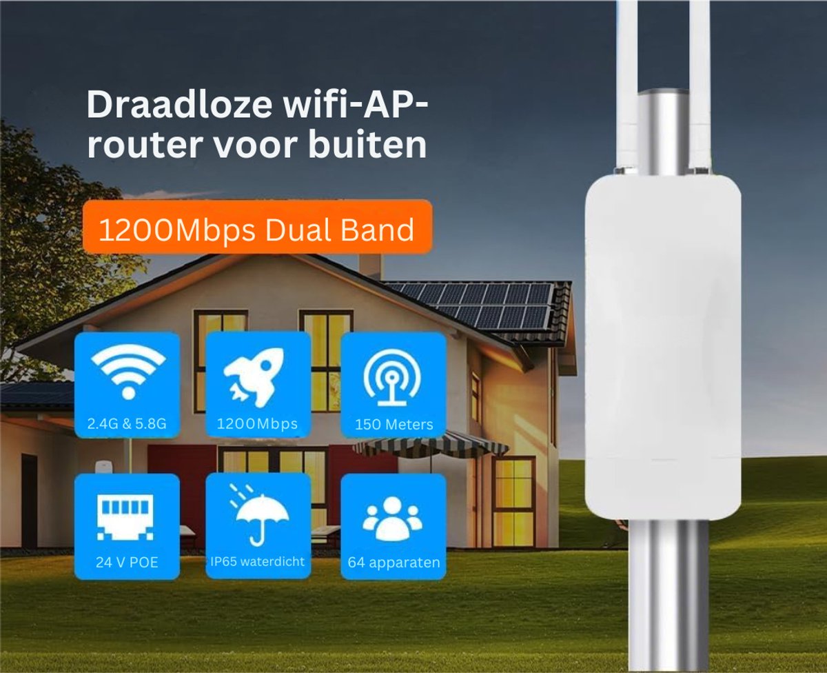 CLVP® WiFi Versterker Stopcontact Dual Band Booster - afbeelding 2