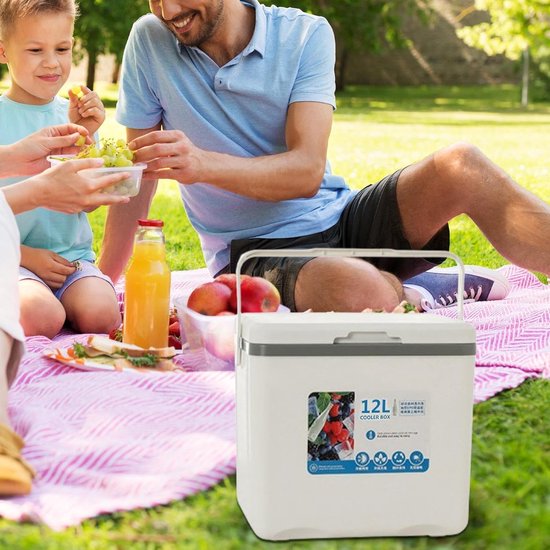 Geïsoleerde Koelbox 12L - Ideaal voor Auto, Picknick en Vissen - Houdt Warmte en Kou Vast — afbeelding 2