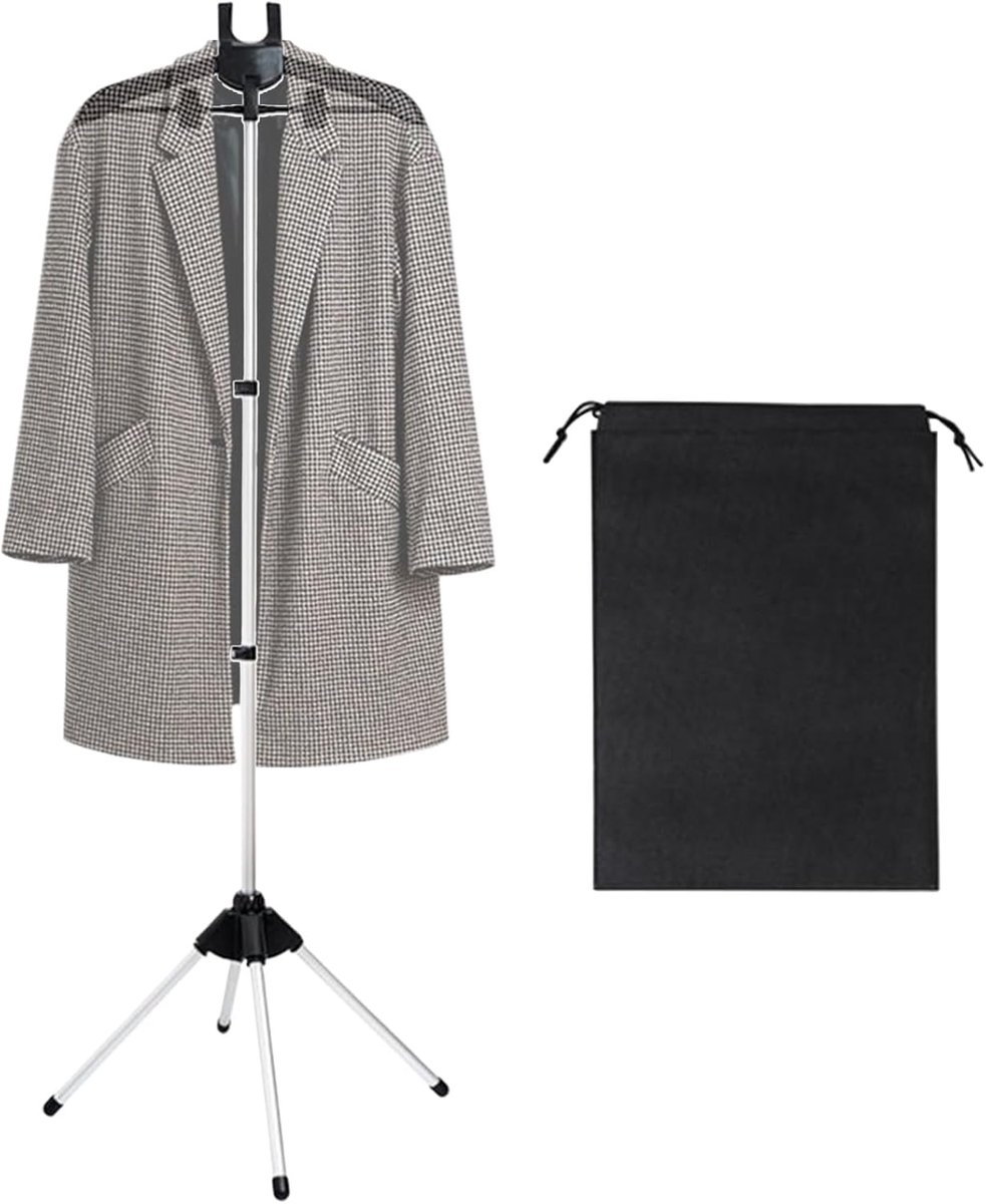 Stoomrek Kleding - Strijksteun Hanger - Kleding Zorg - 360 Graden Draaibaar - Verstelbaar 160cm - Zwart
