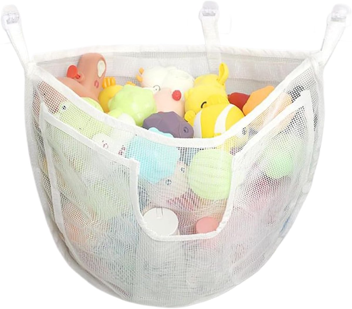 Badkuip Speelgoed Opberg - Mesh Organizer - Badspeelgoed Opbergen - Grote Capaciteit - 36 x 46 cm - Wit