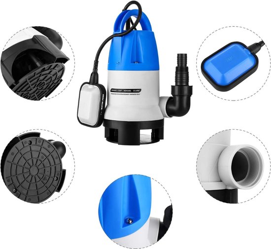 SVN® Dompelpomp Vuil Water en Schoon - Dweilpomp - Gemakkelijk en Praktisch - Blauw - 17cm x 16cm x 33cm van Merkloos — afbeelding 5