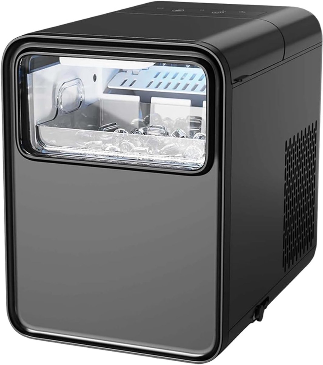 IJsblokjesmachine Aanrecht Compacte IJsmaker Snelle IJsblokjes Zelfreinigende Functie 15 Liter Reservoir