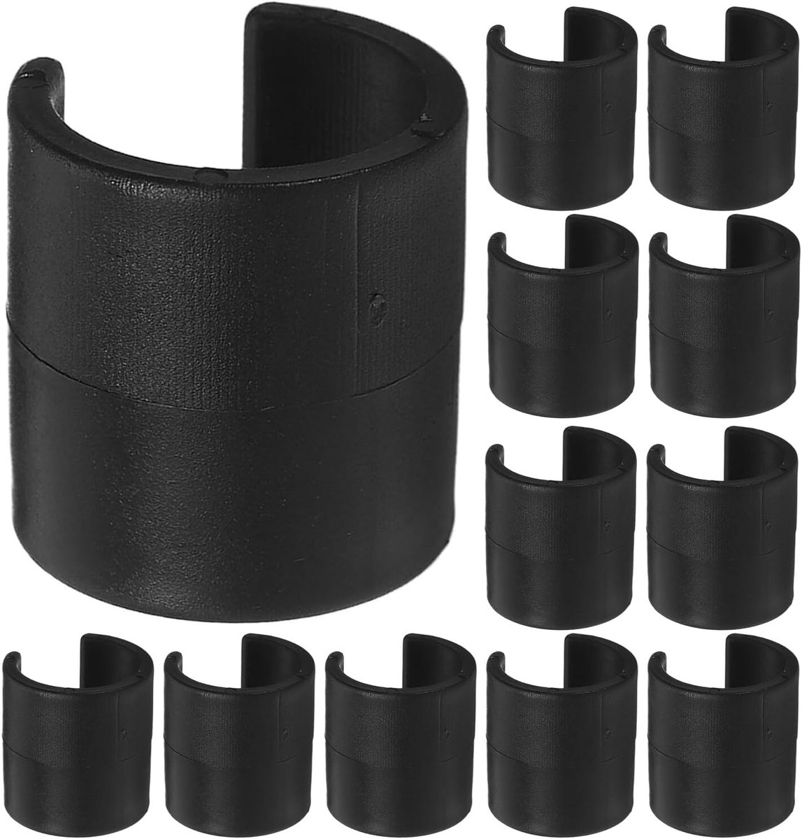 Hoekvlag Clips - Paal Connectoren - Voetbal Training - Snelle Bevestiging - 2.9 x 2.8 cm - Zwart