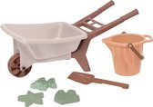 Plasto Kruiwagenset Zandkleur 56 cm - Zandspeelset - Inclusief Accessoires - 1,4 Liter - Special Edition Zachte Neutrale Kleuren - BPA-vrij - Gemaakt in Finland - Vanaf 1 Jaar
