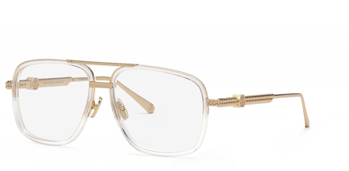 Philipp Plein VPP063M Oro rose' lucido c/parti nero semilucido 58/15/145 MAN Brilmonturen