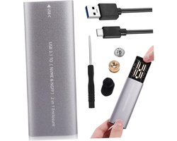 Externe Harde Schijf - Draagbare SSD - Snelle Data Transfer - Aluminium Behuizing - 11.5 x 3.7 x 1.2 cm