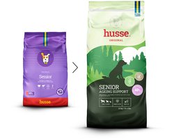 Husse Senior - Hondenvoer Droog, Hondenbrokken, Droogvoer, Hondenvoeding - 100% Natuurlijk - 12 kg