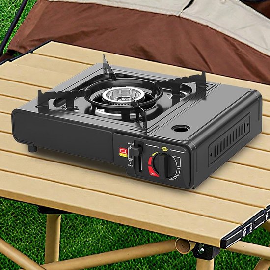 Draagbare Kooktoestel - Compacte Brander - Outdoor Koken - Automatische Ontsteking - 3500W Hitte - Zwart — afbeelding 3