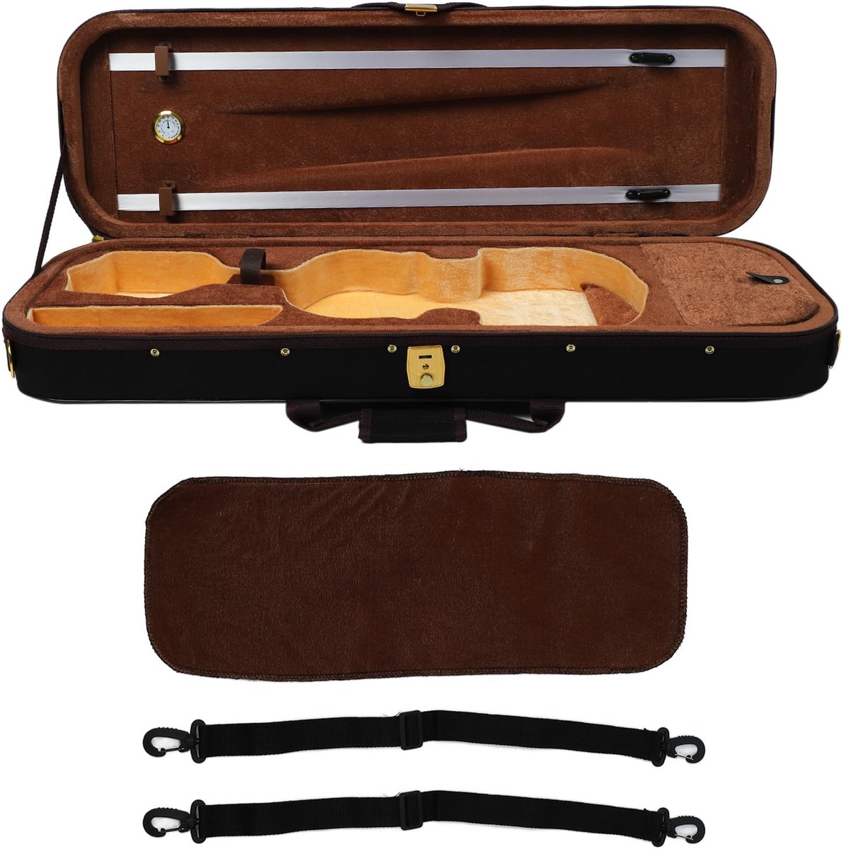 Vioolkist - Koffer Instrument - Veilig Vervoer - Geïntegreerde Hygrometer - 4/4 Formaat