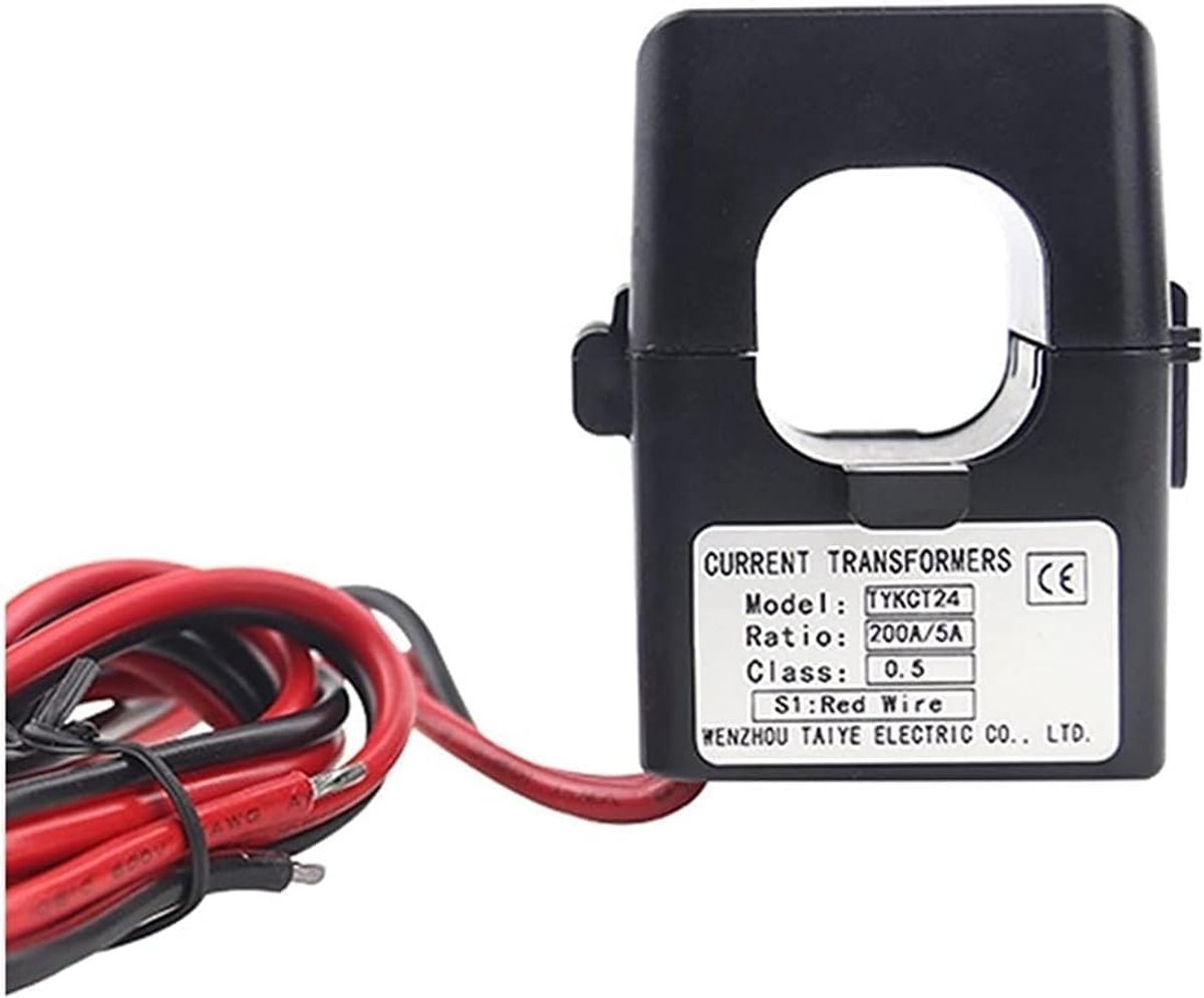 Stroomtransformator - Stroomsensor Klem - Stroommeting - Split Core Ontwerp - Tot 400A - Zwart