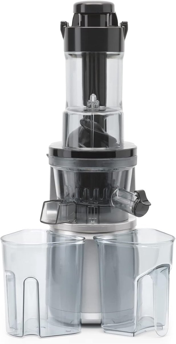 Slow Juicer - Sapcentrifuge - Gezond Sap Maken - Automatische Terugslag - Grote Invoer - Grijs RVS — afbeelding 3