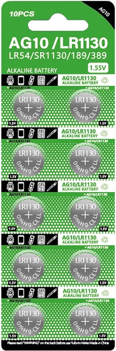 Cel Batterij Set - Knoopbatterijen - Elektronica Voeden - Anti-Creeping Ontwerp - 1.15x0.3 cm