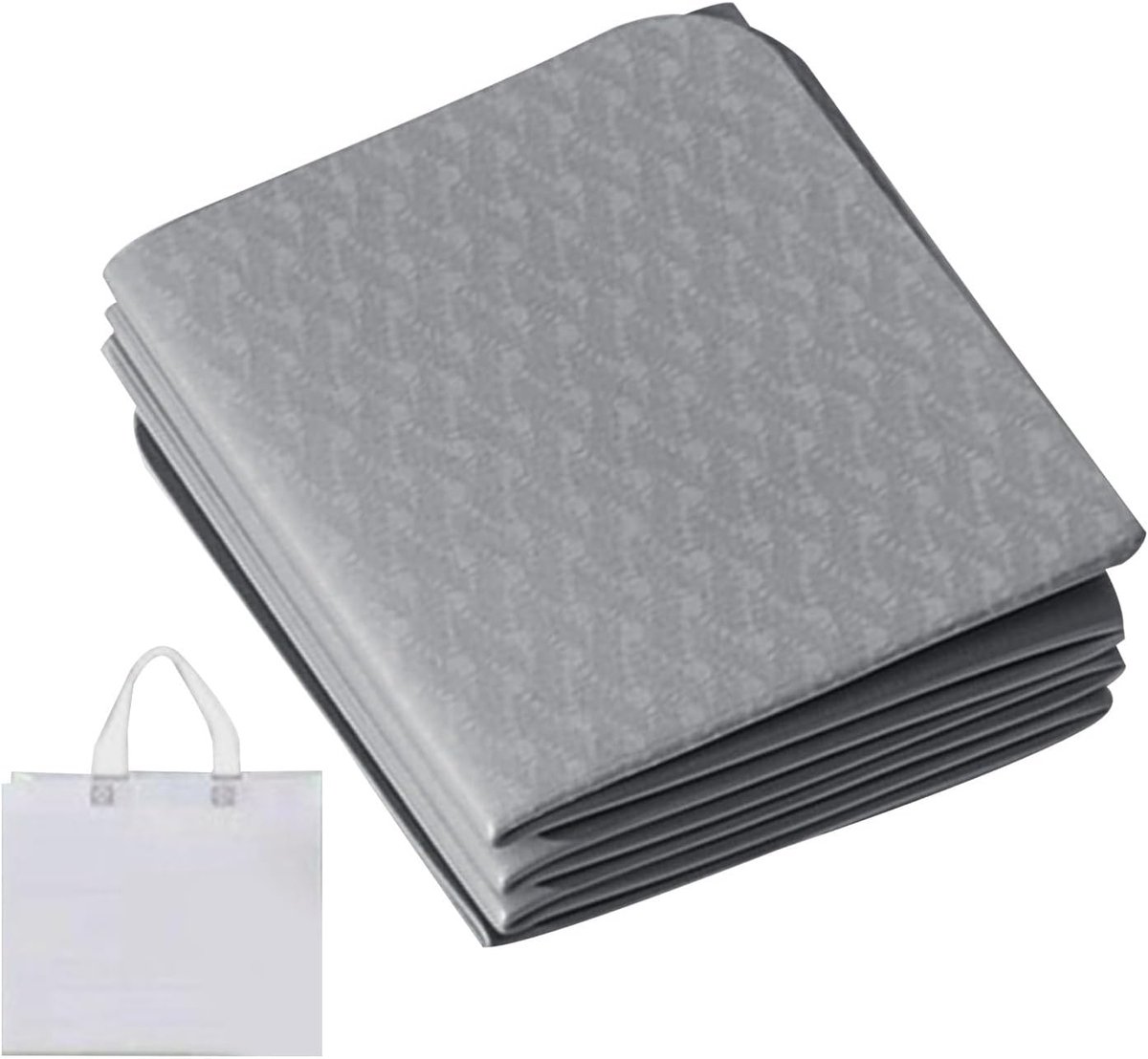 Dikke Yogamat - Oefenmat Fitnessmat - Thuis Sporten - Opvouwbaar Waterbestendig - 183 x 61 cm - Grijs