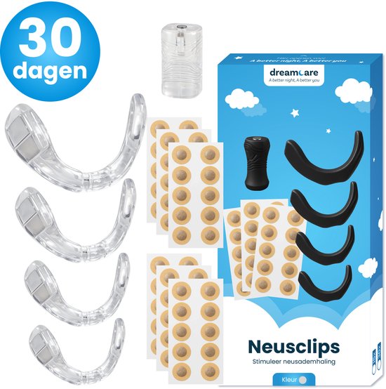 DreamCare Neusstrips Magnetisch - 30 Dagen - Neusspreider - Anti Snurk - Neuspleisters - Transparant - S/M/L/XL - 4 Maten