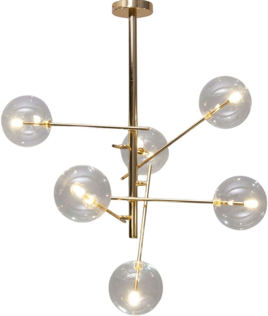 Kosilum - Zag - Hanglamp - Goud - Metaal en glas