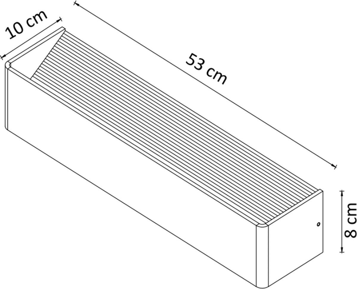 Kosilum - Quadra - Wandlamp - Zwart - Aluminium