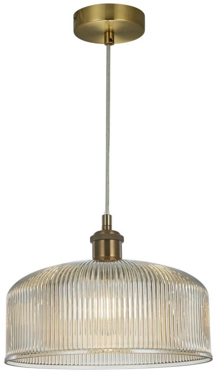 Kosilum - Auréline - Hanglamp - Amber en messing - Metaal en glas