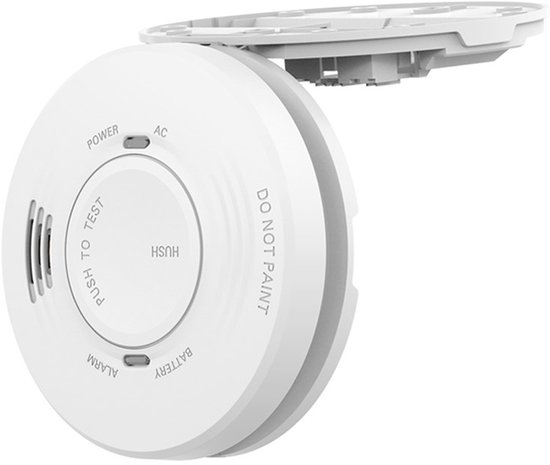 Alecto SDV10 Rookmelder - 230V Brandmelder op netstroom - Met Back-up Batterij - Wit