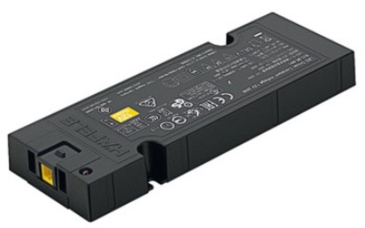Converter Häfele Loox5 voor het aansluiten van 24V-apparaten op een 12V-voeding.50 W, met schakelfunctie, 12 V
