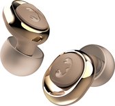 Pearls Ombré Festival Oordopjes - Gecertificeerde gehoorbescherming - Aanpasbaar Filter 18dB / 23dB - Geluiddempende Earplugs - Vindbare LED case (Find My) - Herbruikbaar - 3 Maten S/M/L - Golden Dune
