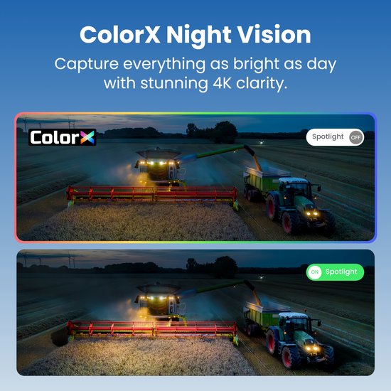 Reolink 2K 4G LTE Slimme ColorX Batterij Beveiligingscamera Buiten Met Dubbele Lens, Auto-Zoom Tracking, Continue Opname, Zonne- En Batterijvoeding, TrackMix LTE Plus 2 + Reolink Zonnepaneel Plus van Merkloos — afbeelding 3