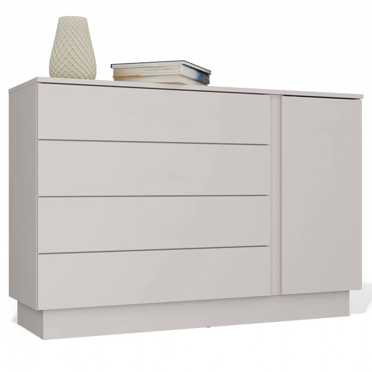 Moderne ladekast AMBER 1D4S - 1 deur & 4 lades | Kleur: Kasjmier | Maat: 125x84x40 cm