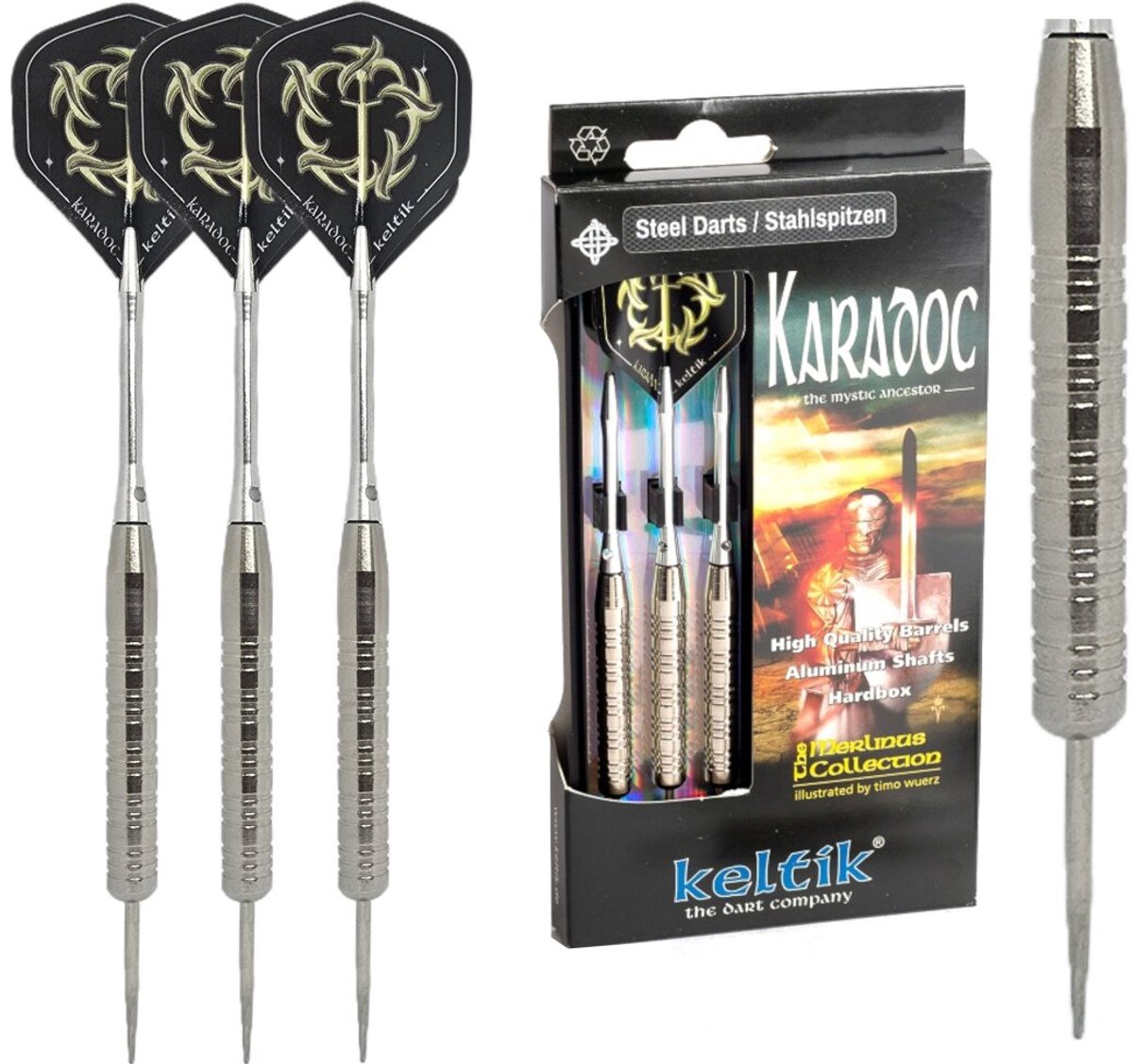 Steeldart Stalen Dartpijlen Keltik Karadoc 20 g