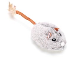 Elektrische Muis Speelgoed - Interactief Huisdier Speelgoed - Katten Actief Houden - Piepend Geluid en Beweging - 18x11x5 cm - Grijs
