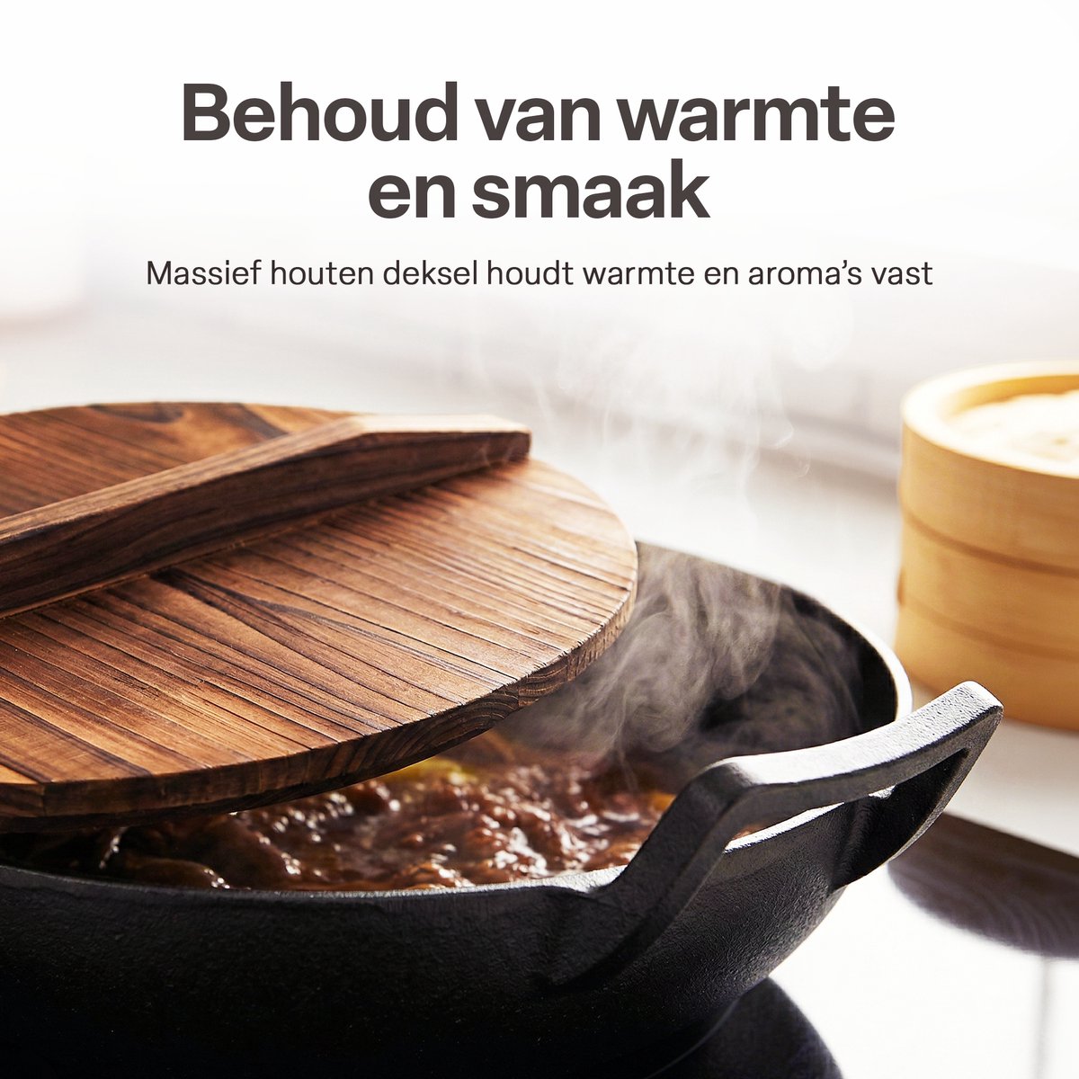 Gietijzeren Gietijzeren Ø36 cm Wokpan - afbeelding 2