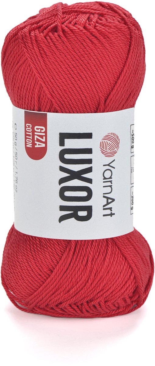 YarnArt Luxor – Gemerceriseerd Katoen Garen – 50g – ±125m – Glanzend Haakgaren – Voor Kleding & Accessoires - Kleur 1222