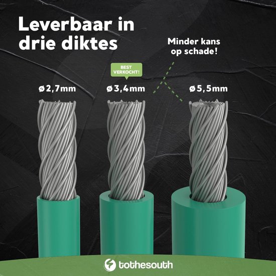 250m - 3.4mm (Extra dik!) Perimeterdraad geschikt voor alle Robotmaaiers - Universeel - To the South® van To the South — afbeelding 2