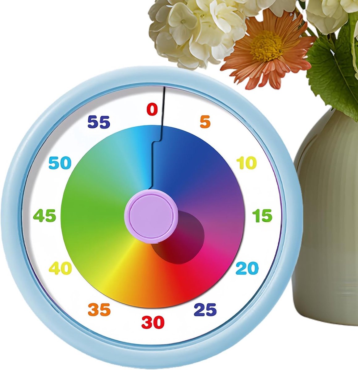 Keuken Timer - Visuele Timer - Tijd Management - Stille Werking - 11 x 5 x 11 cm - Regenboog