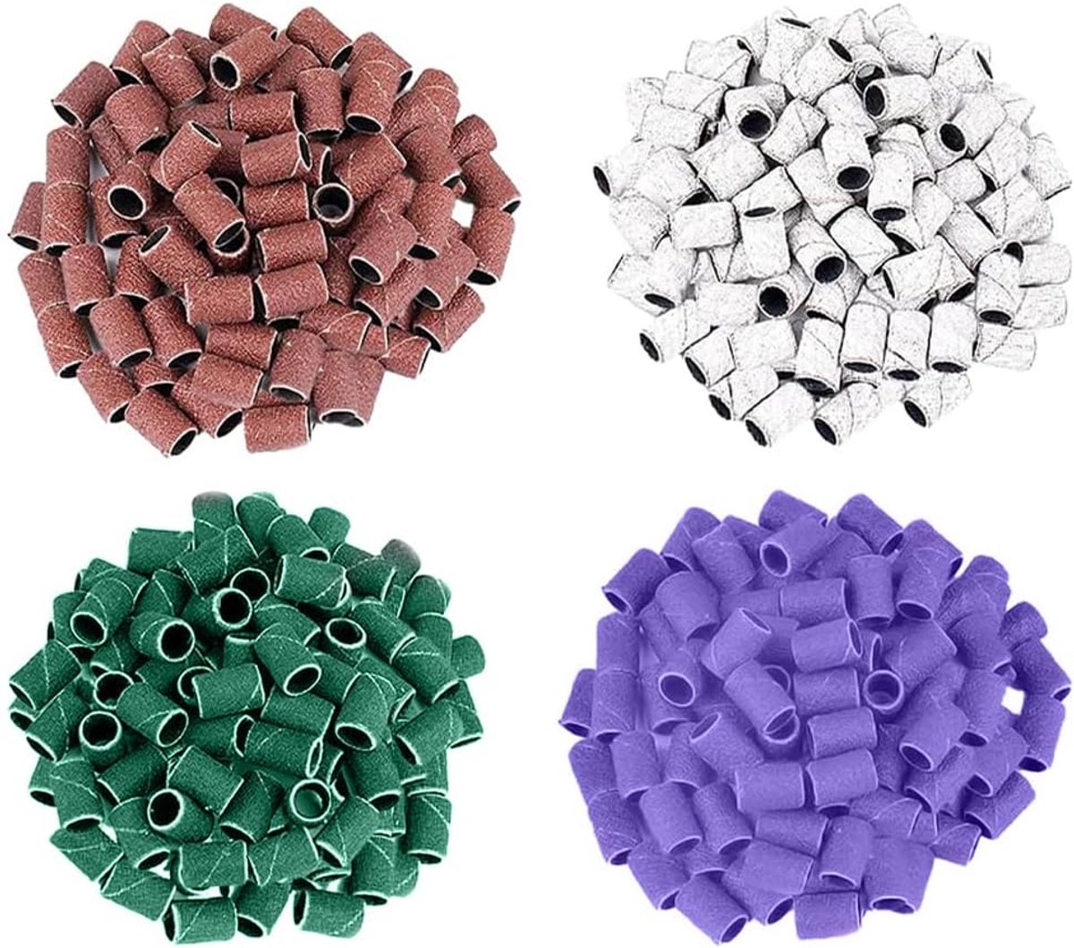 Nagelfrees Opzetstukken - Bits Slijphuls - Manicure Pedicure - 100 Stuks Set - Diverse Korrels