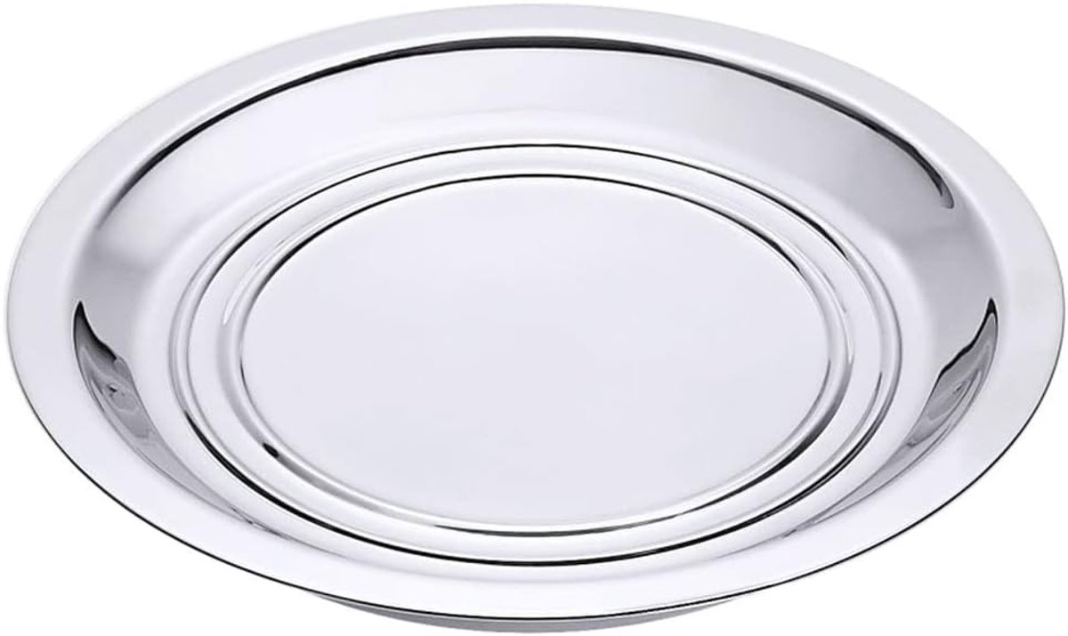 Bordenverwarmer - Warmhoudplaat - Professioneel Gebruik - Dubbelwandig Ontwerp - 25.6 cm - Zilver