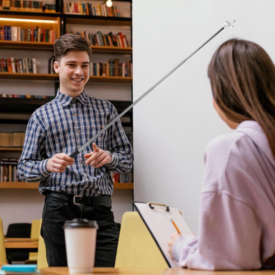 Lnngub Uitschuifbare aanwijsstokken, 4 stuks, roestvrij staal, voor kinderen, kleurrijke vingervorm, wijsstok, telescoop, leraren, wijzers voor onderwijs, demonstraties, lezingen, lezingen van Merkloos	 — afbeelding 2