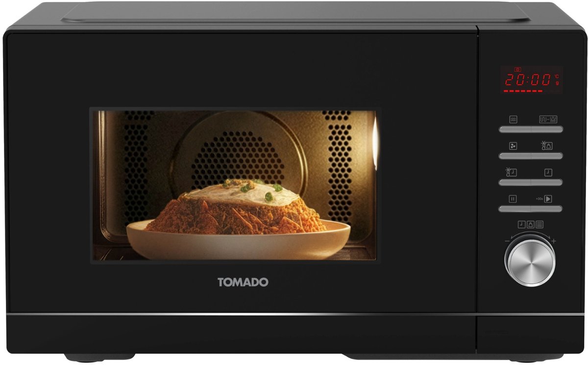Tomado TMC2302B - Combi magnetron - 23 liter - Hetelucht - 5 magnetronstanden - Digitaal display - Zwart