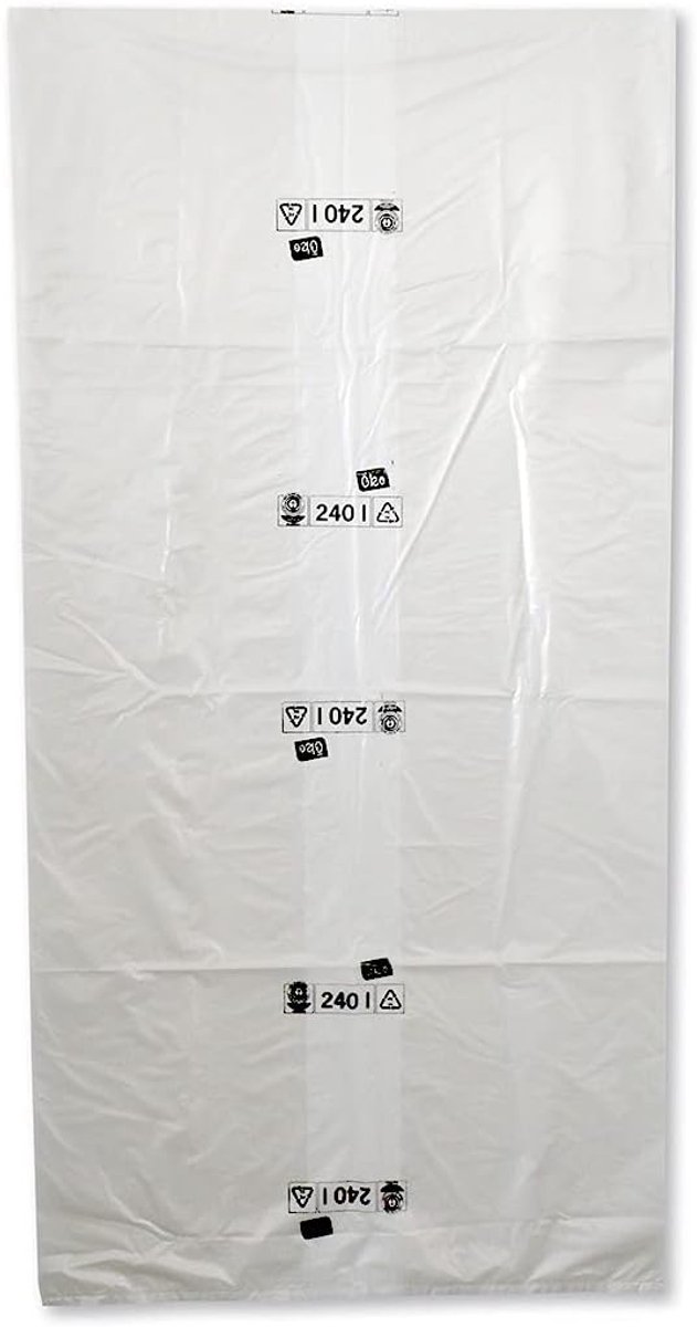 Transparante Afvalzakken 240L - Eco-vriendelijk, Scheurvast en 100% Gerecycled - 100 Stuks
