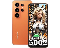 Smartphone Blackview WAVE 10 - 32 GB RAM + 128 GB ROM - Android 16 - 6,88 in - 5000mAh - 4G Dual SIM - 32 MP AI-camera - WiFi 5 - GPS - OTG - Oranje
