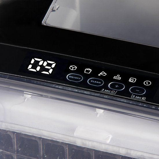 DOMO DO9301IB IJsblokjesmachine - 20 kg/24u - IJsblokjesmaker - 3 maten ijsklontjes - LED Display - IJsschep - Zelfreinigend van Merkloos — afbeelding 5