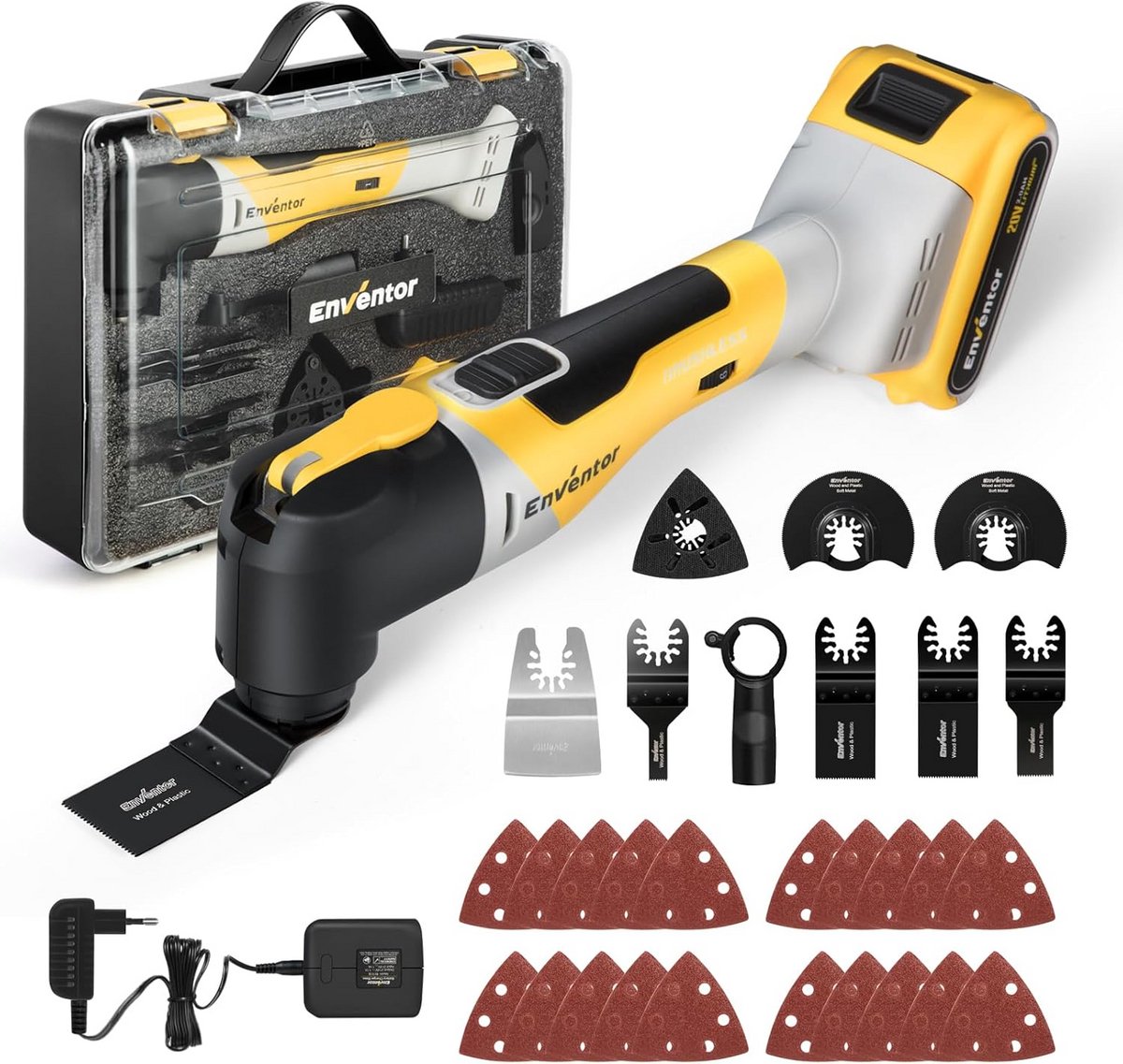 Multifunctioneel Accu Gereedschap met Borstelloze Motor en 28 Accessoires - Draadloos en Handzaam