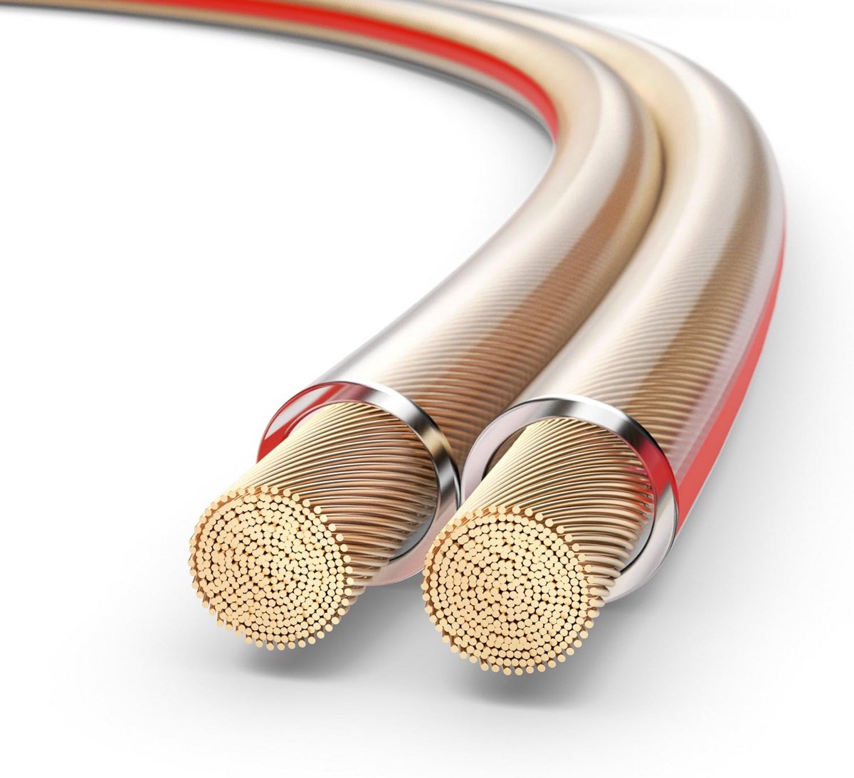 Luidsprekerkabel OFC 2 x 4,00 mm² 10,0 m voor HiFi-luidsprekers en subwoofers