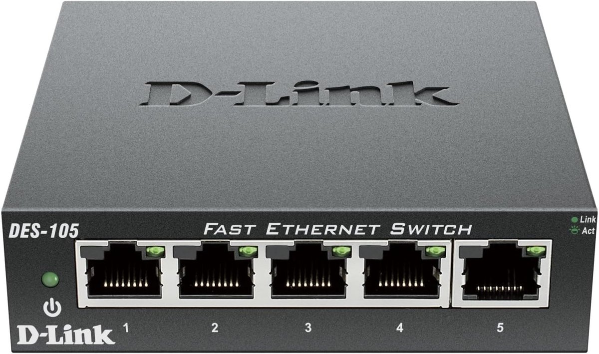 5-Poort Layer2 Fast Ethernet Switch – Snelle Plug & Play Netwerkoplossing